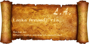 Laska Annamária névjegykártya
